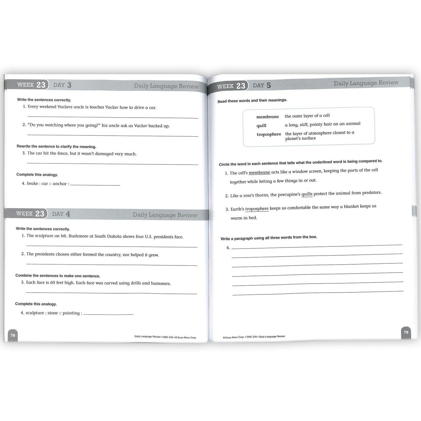 Daily Language Review Teacher&#x27;s Edition, Grade 6