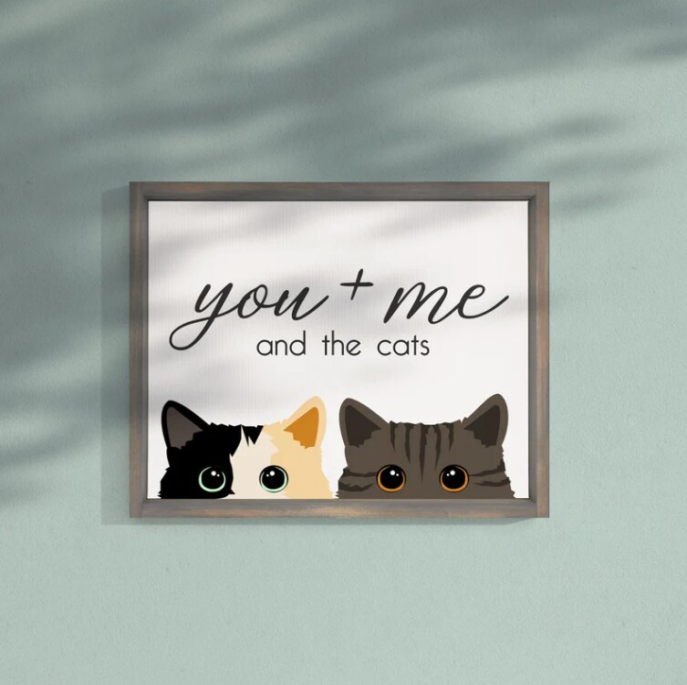 Cat Mom Gift - 'I Work Hard So My Cat Can Have A Better Life' Acrylic Desk Plaque, Cute Cat Lover Decor & Funny Gift