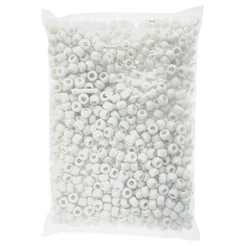 John Bead 9mm Opaque Plastic Pony Beads, 1000pcs