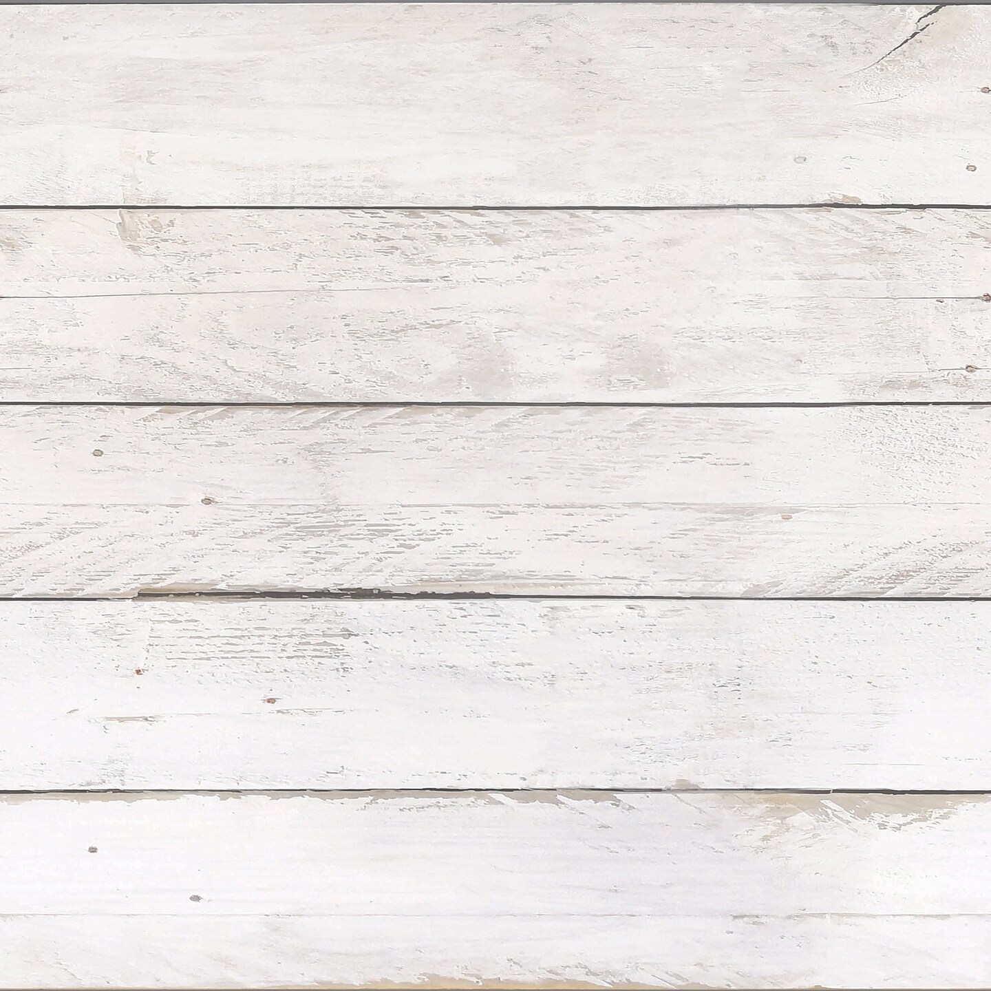 Peel and Stick Decorative Paper Roll, 17-1/2&#x22; x 10 ft, White Shiplap