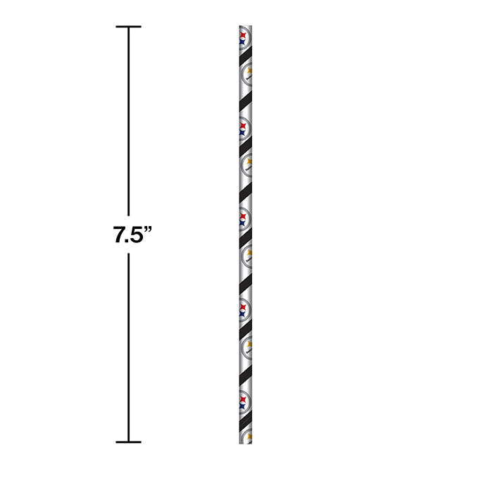 Pittsburgh Steelers Paper Straws, 24 ct
