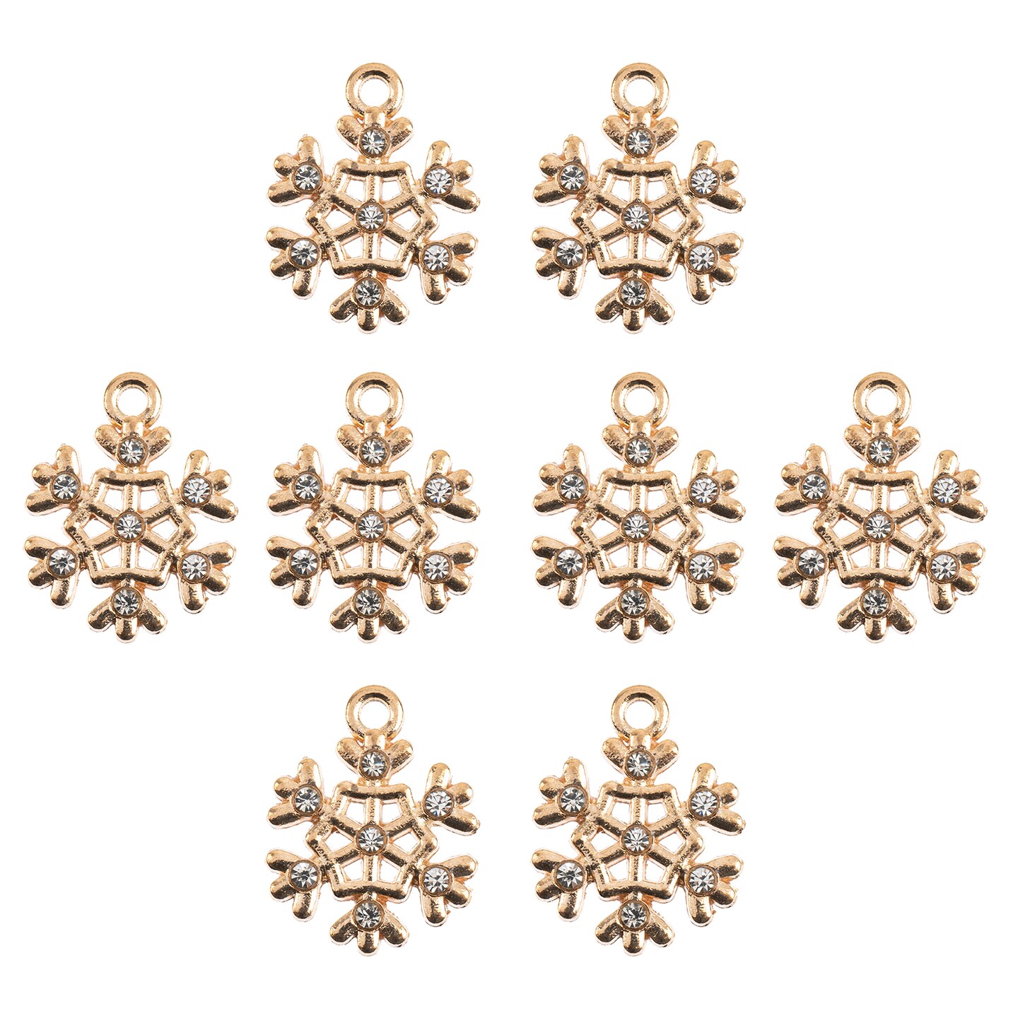 John Bead Sweet &#x26; Petite Snowflake Holiday Charms, 8pcs
