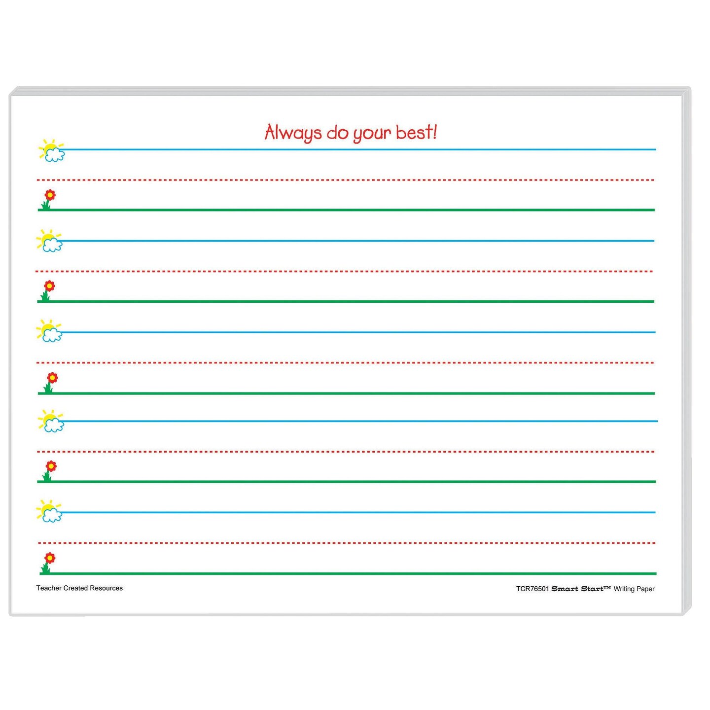 Smart Start K-1 Writing Paper: 100 Sheets Per Pack, 2 Packs