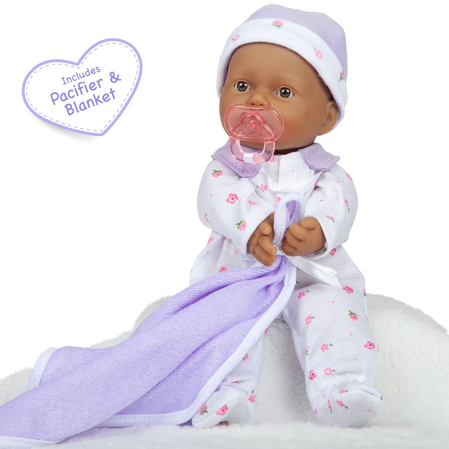 La Baby Soft 11&#x22; Baby Doll, Blue with Blanket, Hispanic