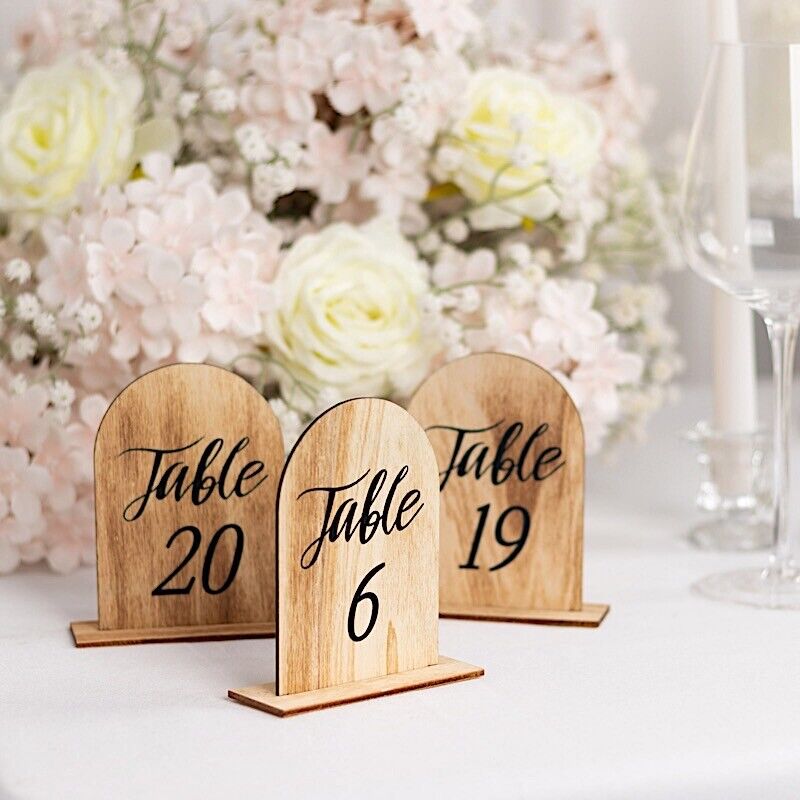 NATURAL 20 Rustic 4.5&#x22; Wooden Arch TABLE NUMBERS 1-20