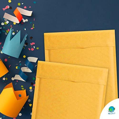 Pack of 25 Yellow Kraft Bubble Mailers 9.5 x 13 Paper Cushion Padded Envelopes 9 1/2 x 13 Shipping Bags with Peel and Seal for Mailing Packing and Packaging Supplies Pouch Bags with Cushioning