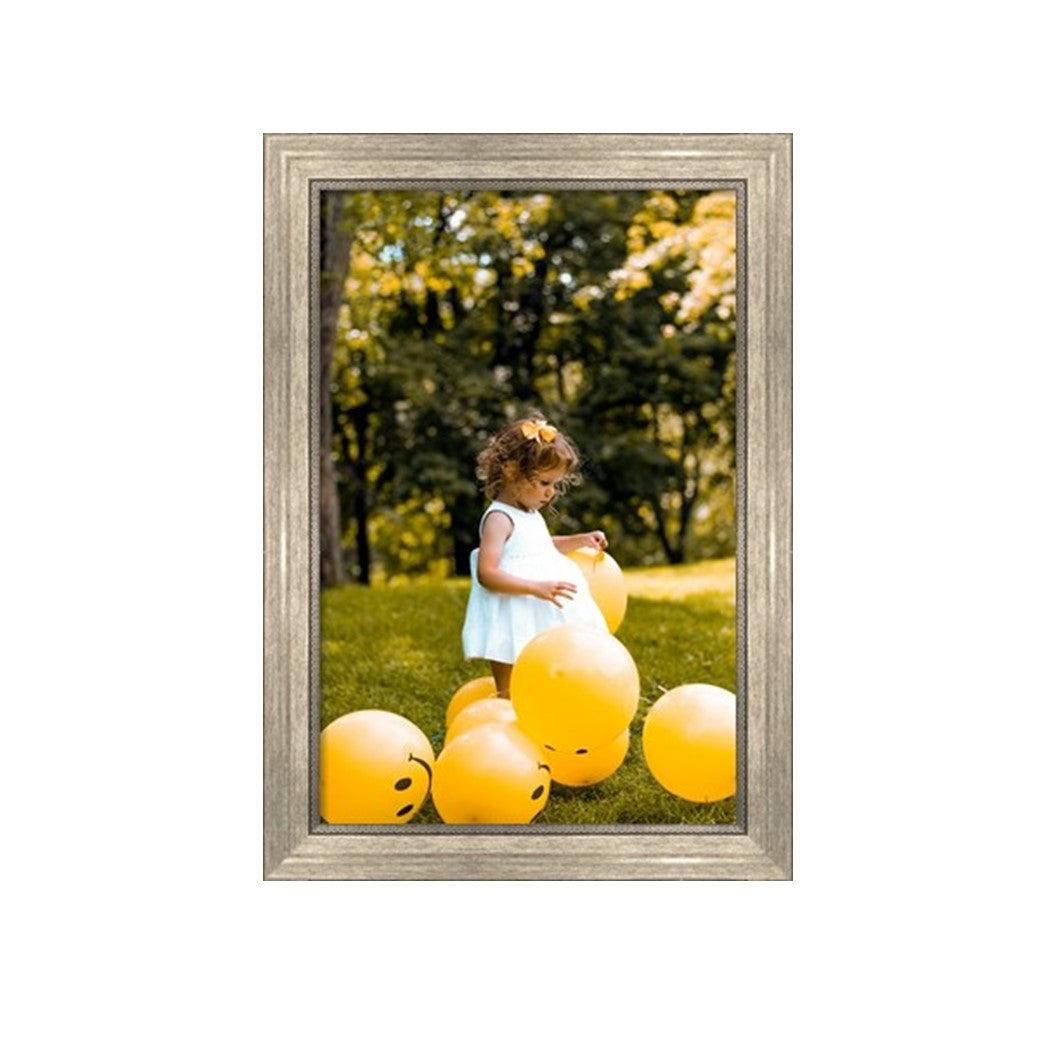 Traditional Champagne Silver Panel Picture Frame 2 inch