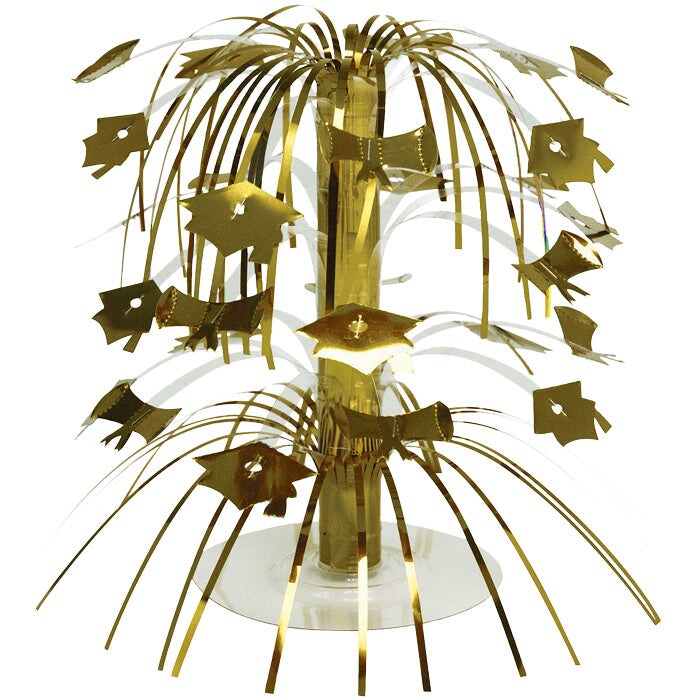 Gold Mortarboard Graduation Centerpiece