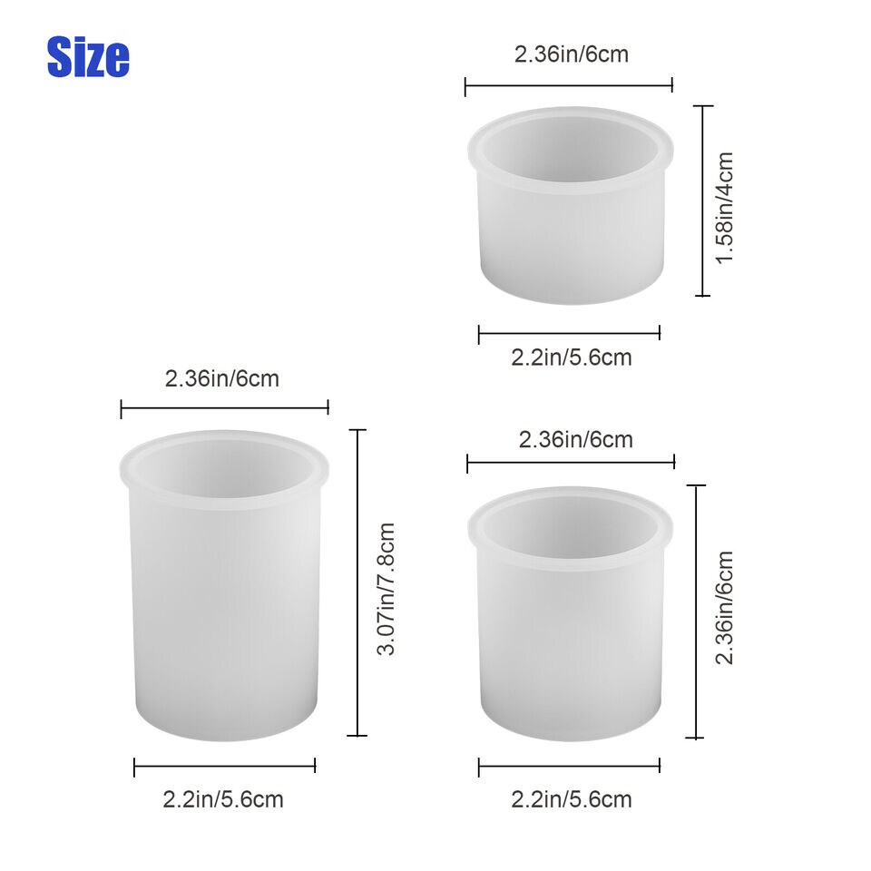 Cylindrical Candlestick Silicone Resin Mold