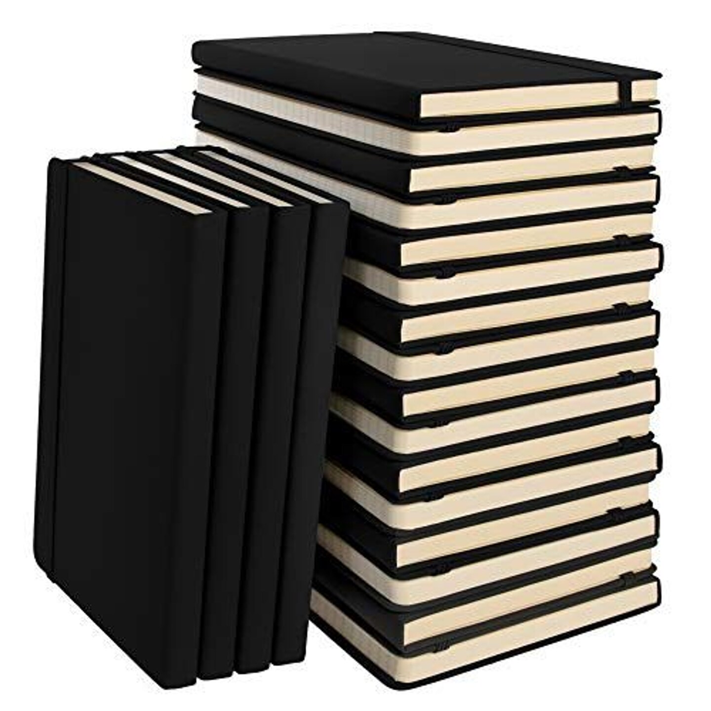 Simply Genius A5 Notebooks for Work, Travel, Business, School &#x26; More - College Ruled Notebook - Hardcover Journals for Women &#x26; Men - Lined Books with 192 pages, 5.7&#x22; x 8.4&#x22;(Black, 20 Pack)