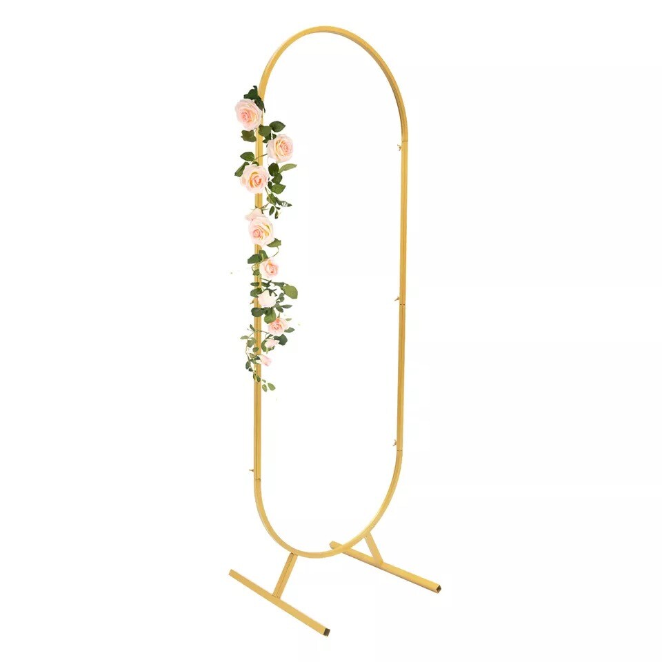 1.7M Gold Wedding Arch Backdrop Frame