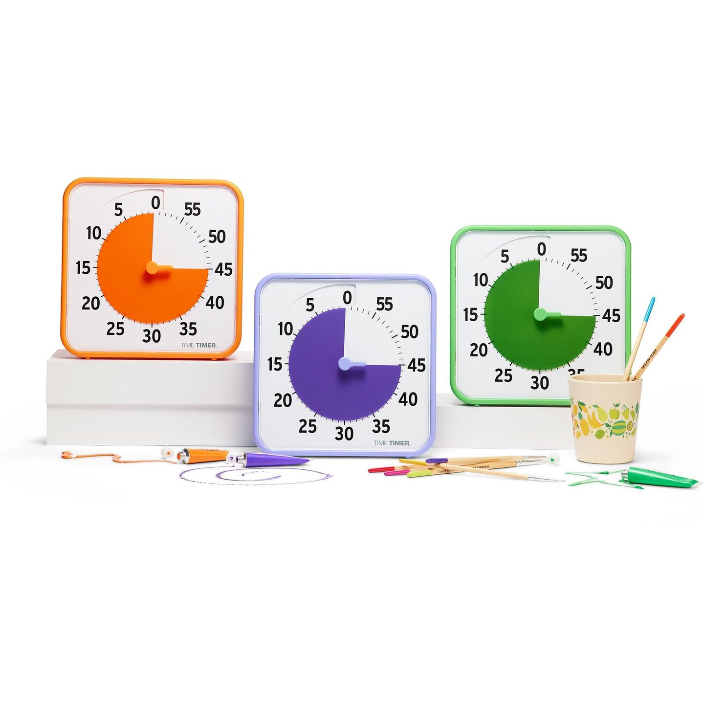 Original 8&#x22; Timer - Learning Center Classroom Set, Secondary Colors, Set of 3
