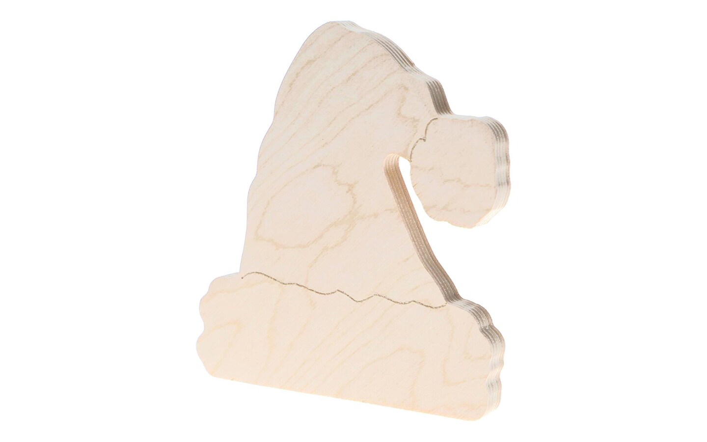 Good Wood Shape Santa Hat 6.5x6.5&#x22;