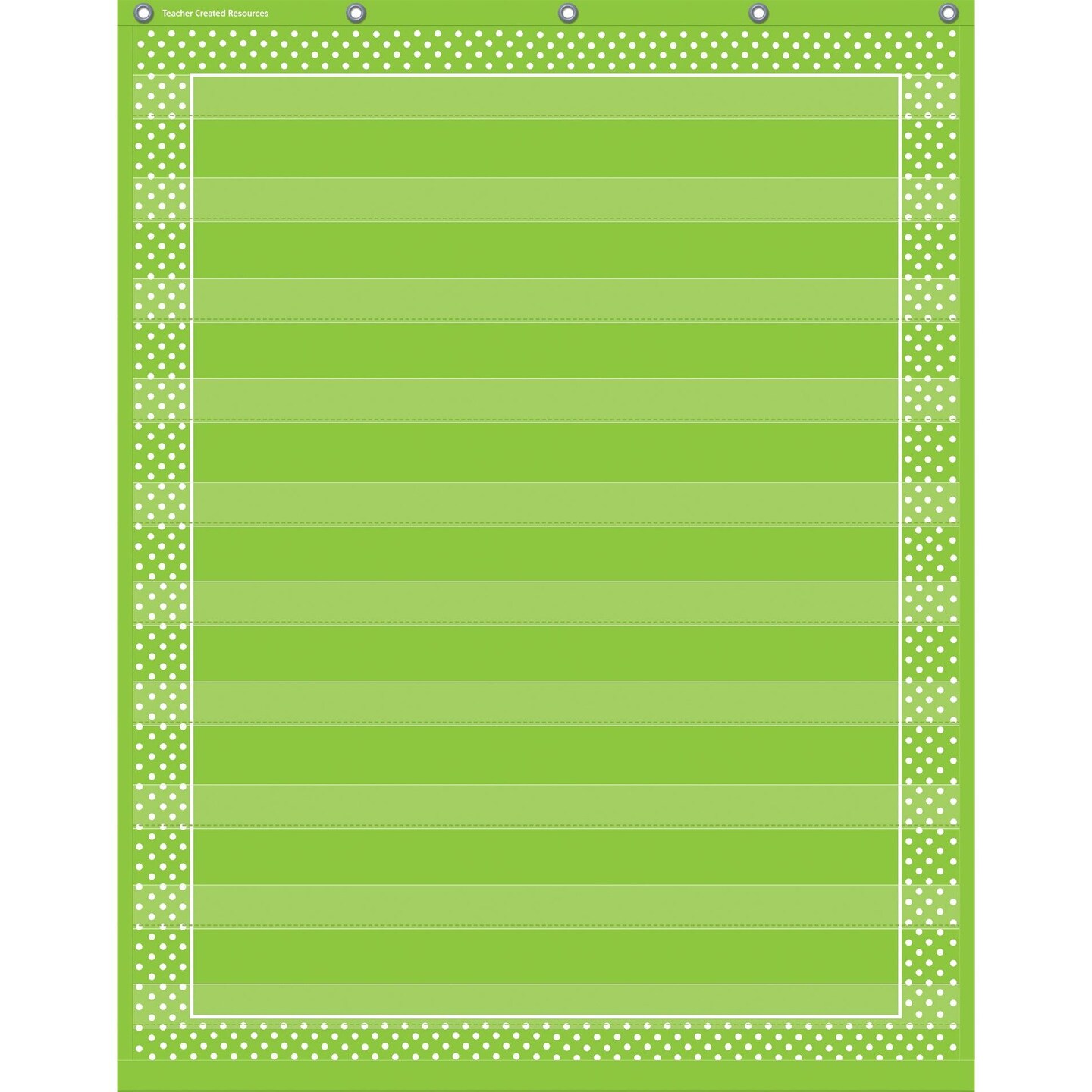 Lime Polka Dots 10 Pocket Chart