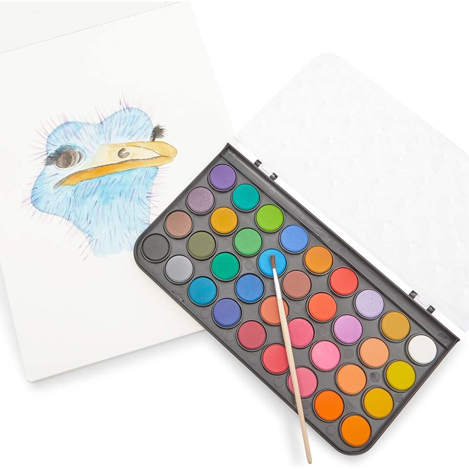 8-Pieces Watercolor Painting Set with Brushes and Paint Pens