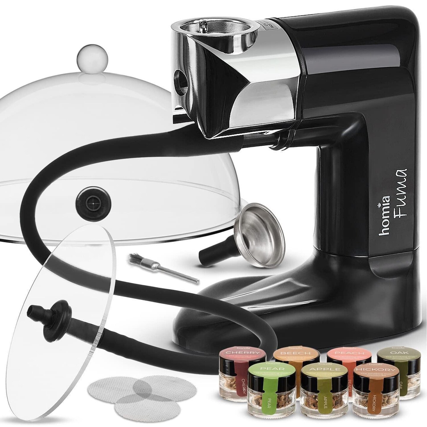 Smoking Gun Wood Smoke Infuser Extended Kit 14 PCS Smoker Machine with Accessories and Wood Chips Cold Smoke for Food and Drinks Gift for Man