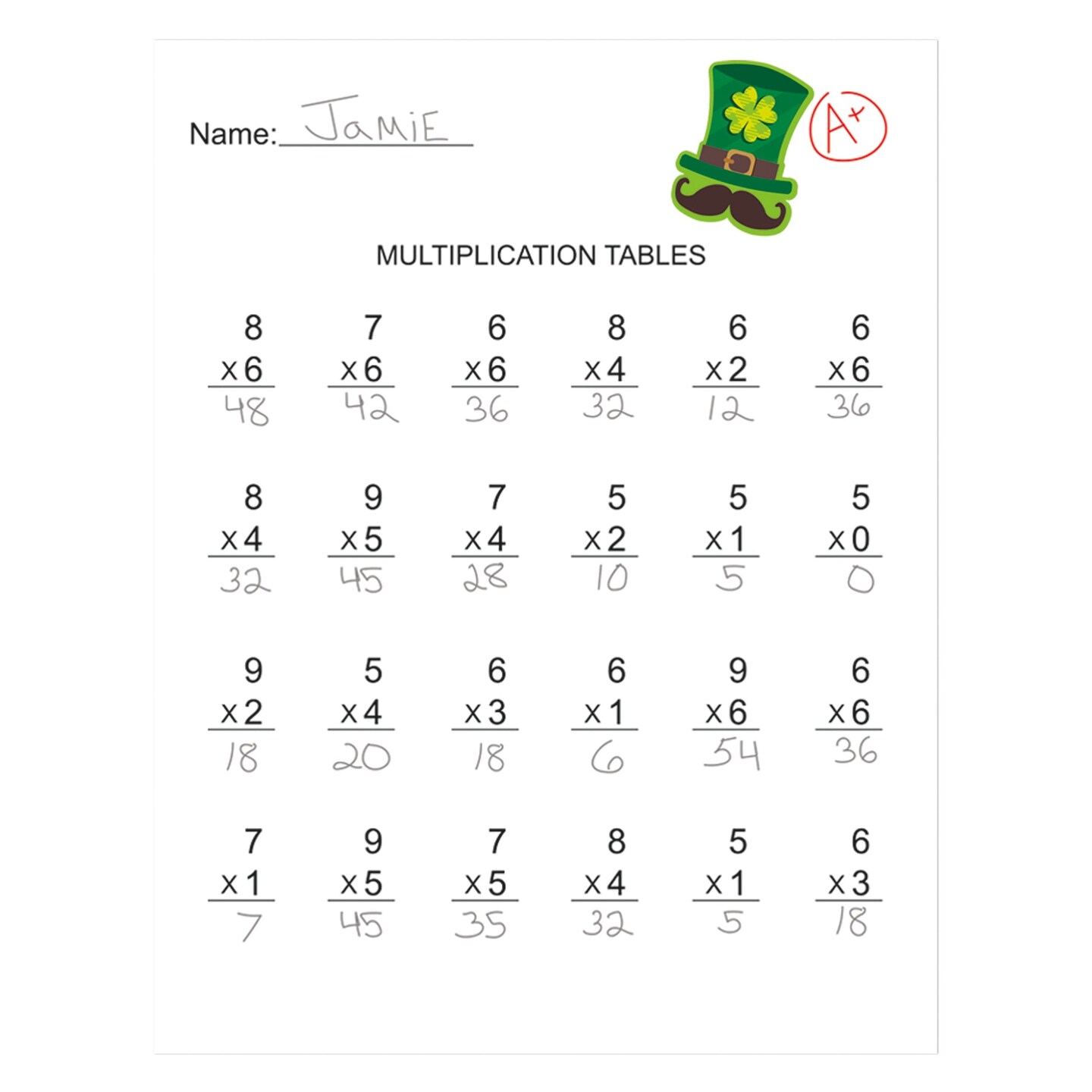 St. Pat&#x27;s Hats Giant Stickers, 36 Per Pack, 12 Packs
