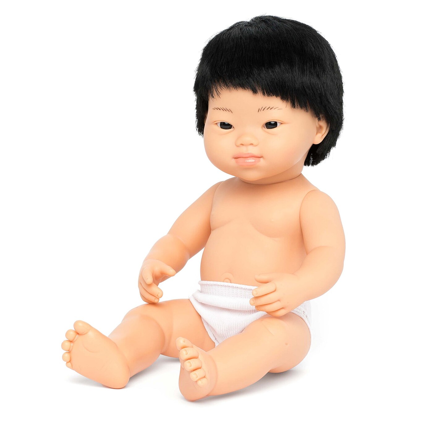 Anatomically Correct 15&#x22; Baby Doll, Down Syndrome Asian Boy