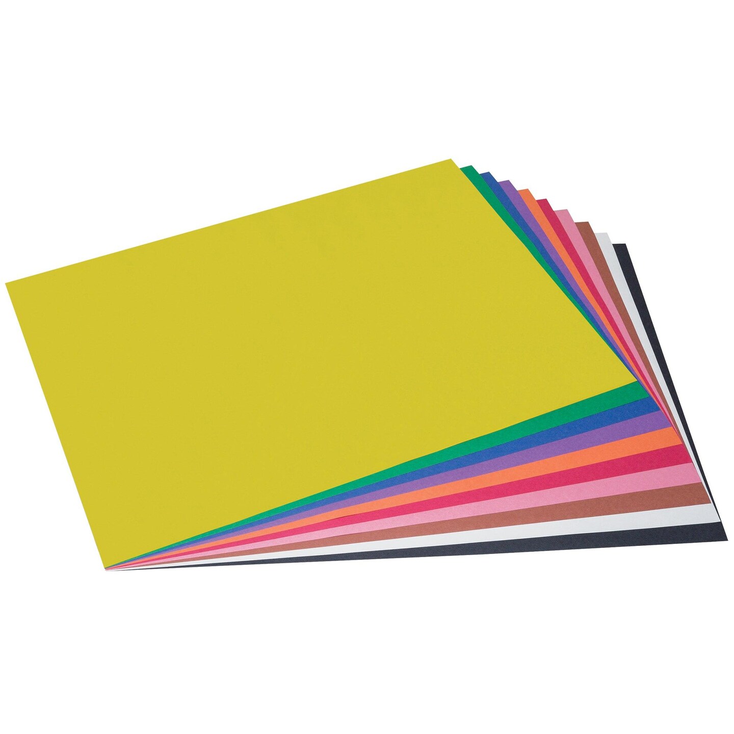 Construction Paper, 10 Assorted Colors, 18&#x22; x 24&#x22;, 100 Sheets