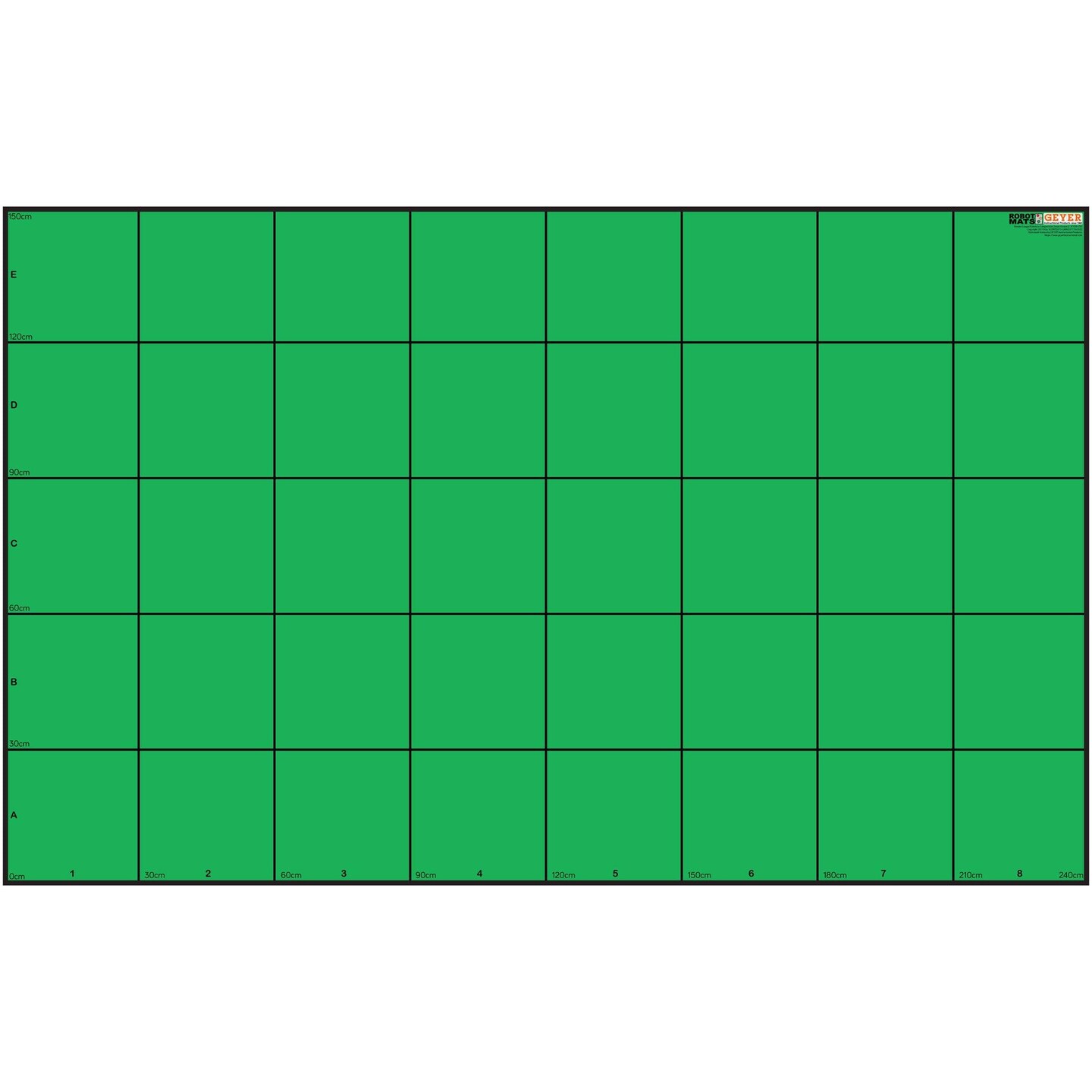 Wonder League Robotics Competition Green Screen Mat, 150cm x 240cm with 30cm Grid
