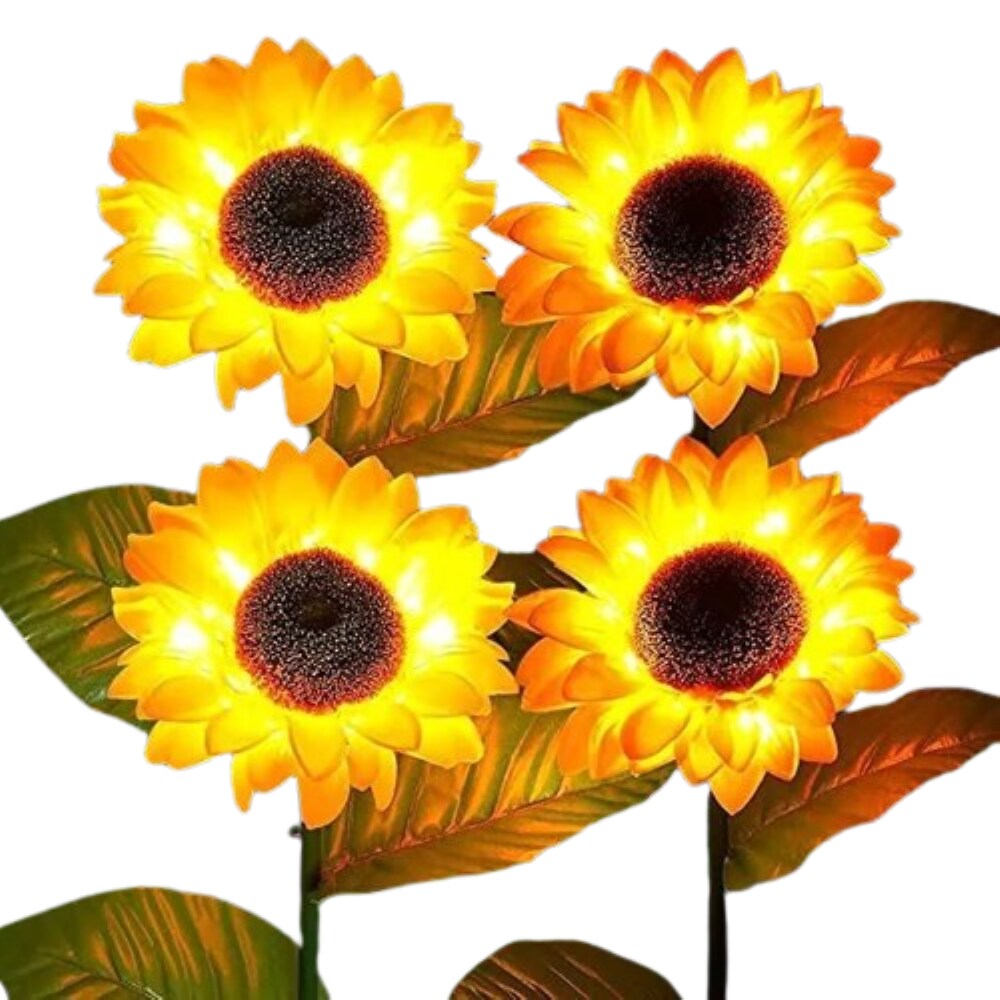 Kitcheniva Outdoor Solar Sunflower Waterproof Decorative Lights 2 Pcs ...