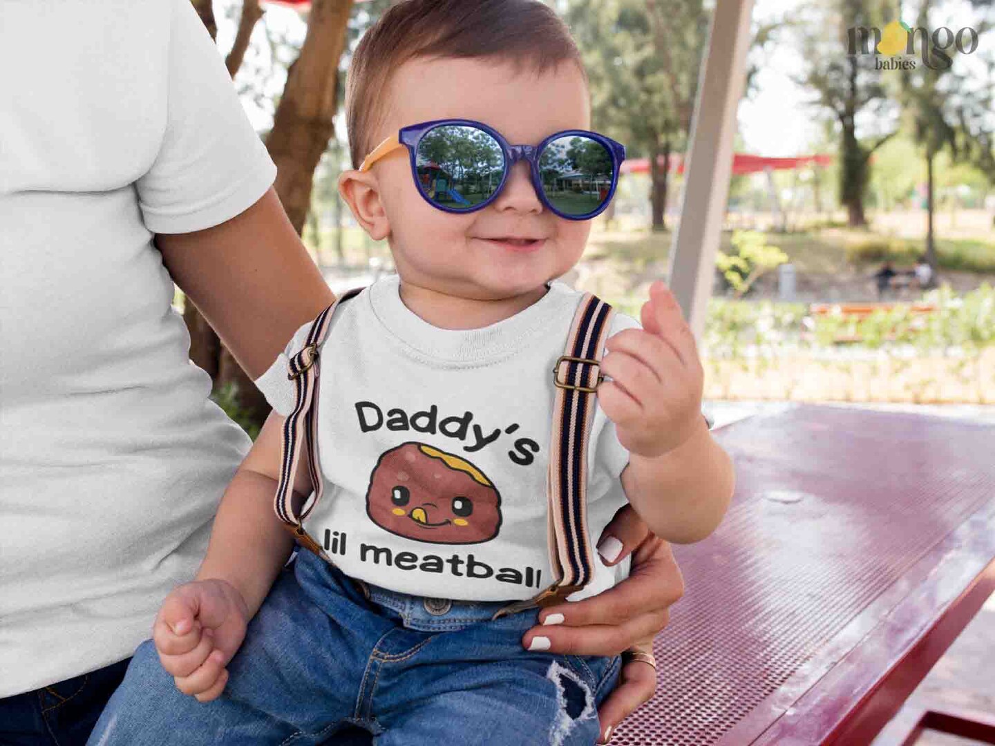 Funny Baby Onesies® Brand Daddy's Little Meatball Custom Baby Announcement Newborn Gift for Baby Shower Gift Personalized Gift 2199