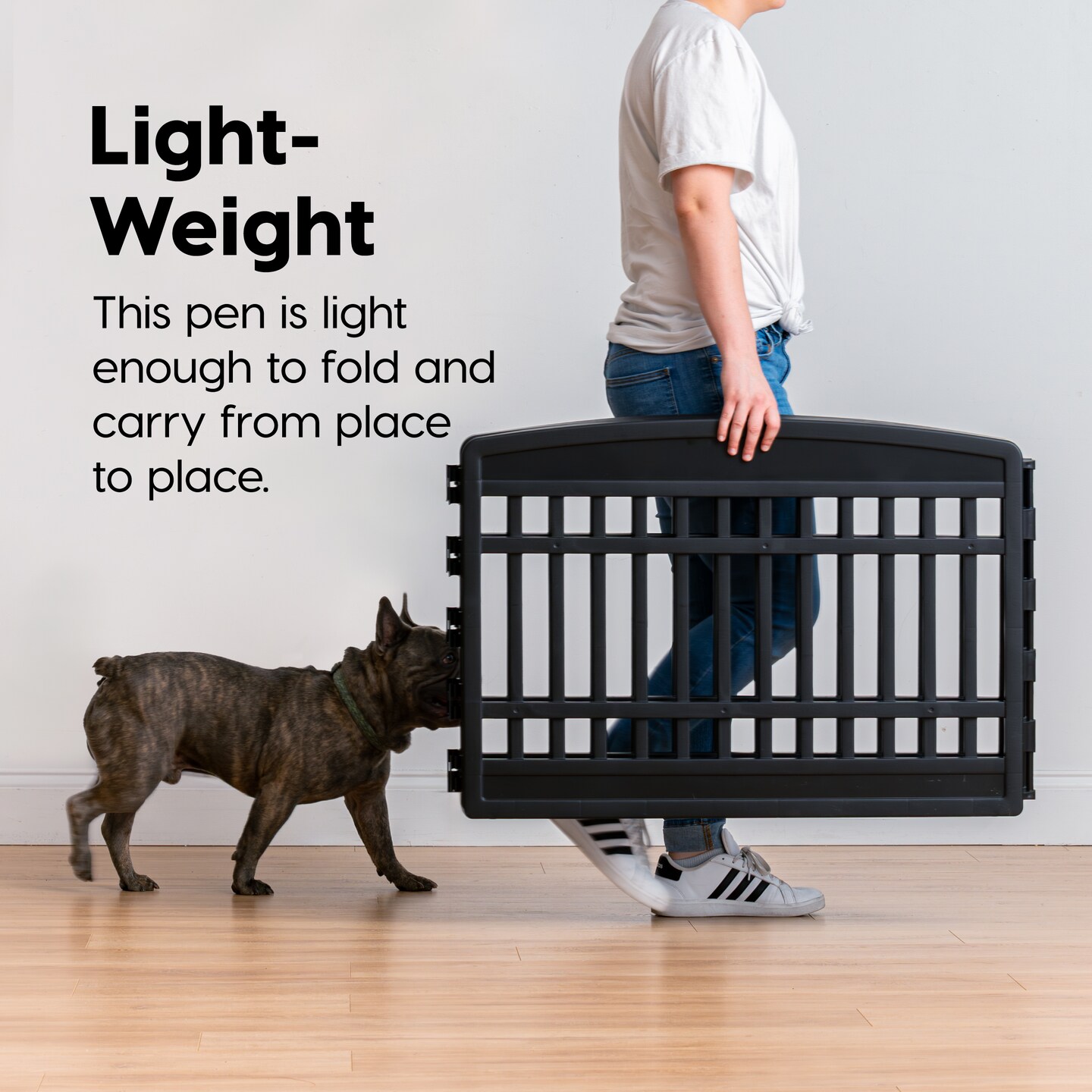 IRIS 4-8Panel 24/34&#x22;H Plastic Pet Playpen without Door