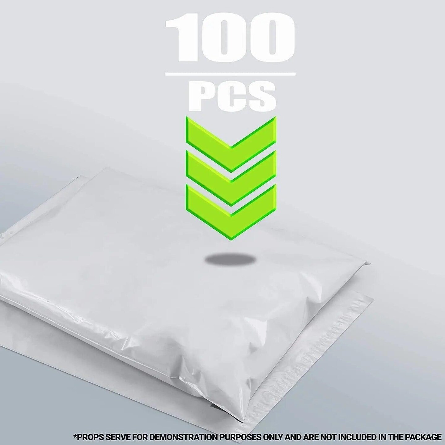 White Poly Mailers 7.5 x 10.5 Inch Size. Pack of 100 SelfSealing Polyethylene Mailing Envelopes. 7 1/2 x 10 1/2 Poly Mailer Bags 2 Mil Thick Waterproof Poly Shipping Bags for Clothing Books