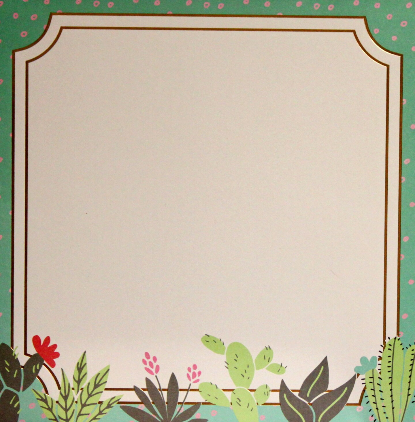 Craft Smith Palm Springs 12 x 12 Lt. Cardstock Specialty Paper-Tropical Frame #2