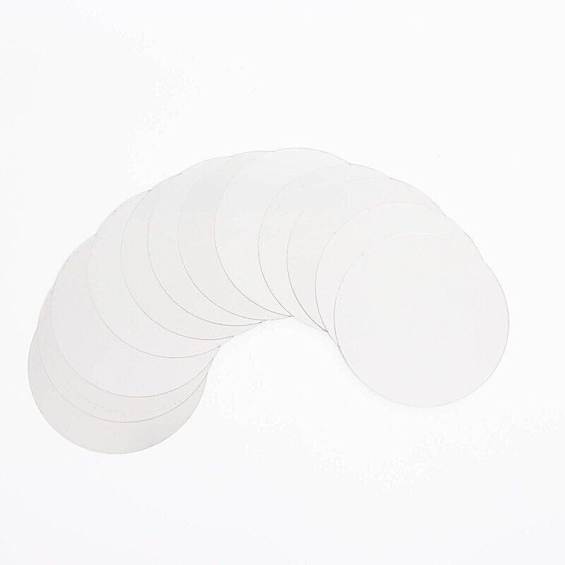 Round 12 Silver 6&#x22; MIRROR STICKERS Acrylic WALL DECALS Dorm Rooms