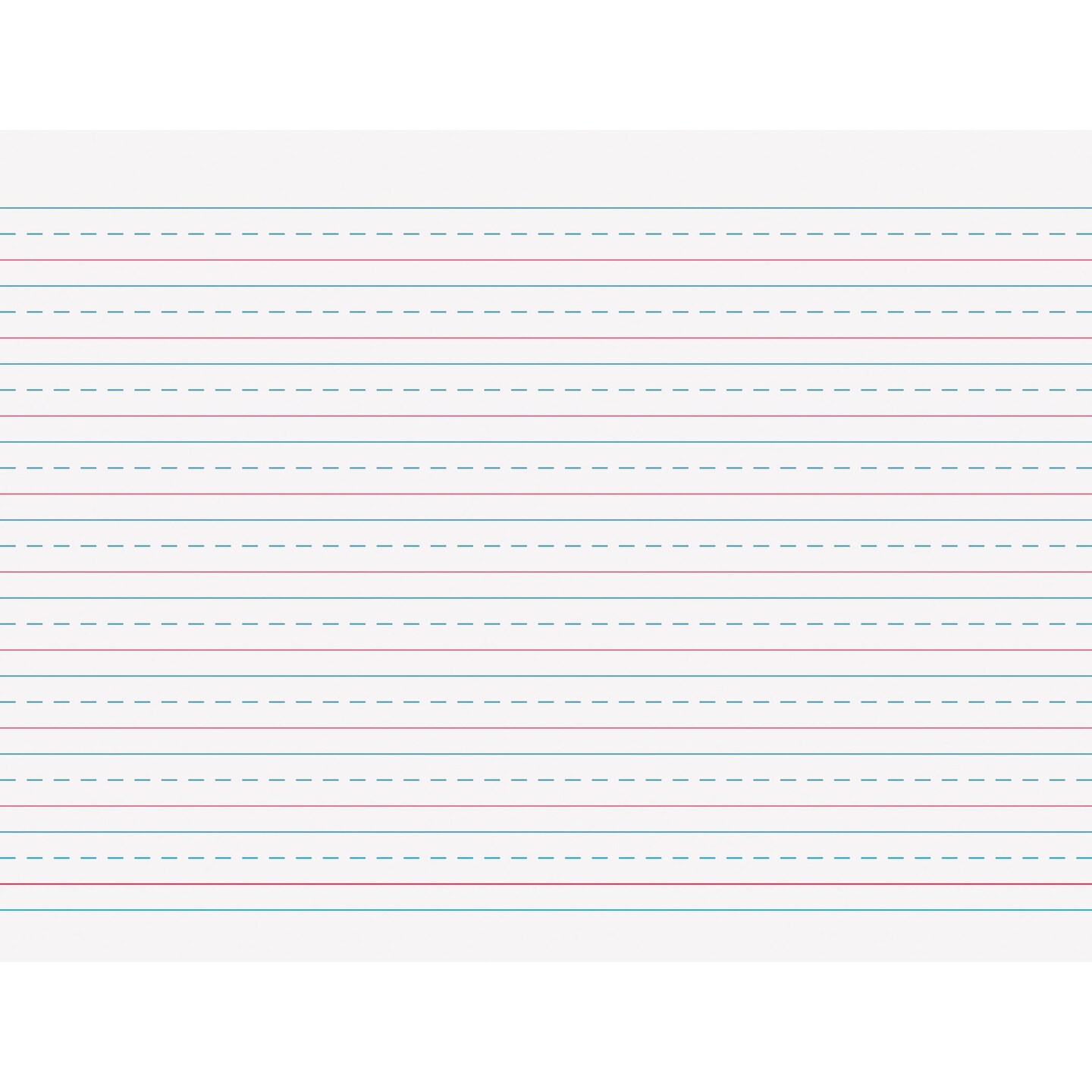 Multi-Program Handwriting Tablet, D&#x27;Nealian/Zaner-Bloser, 1/2&#x22; x 1/4&#x22; x 1/4&#x22; Ruled Long, 10-1/2&#x22; x 8&#x22;, 40 Sheets, Pack of 12