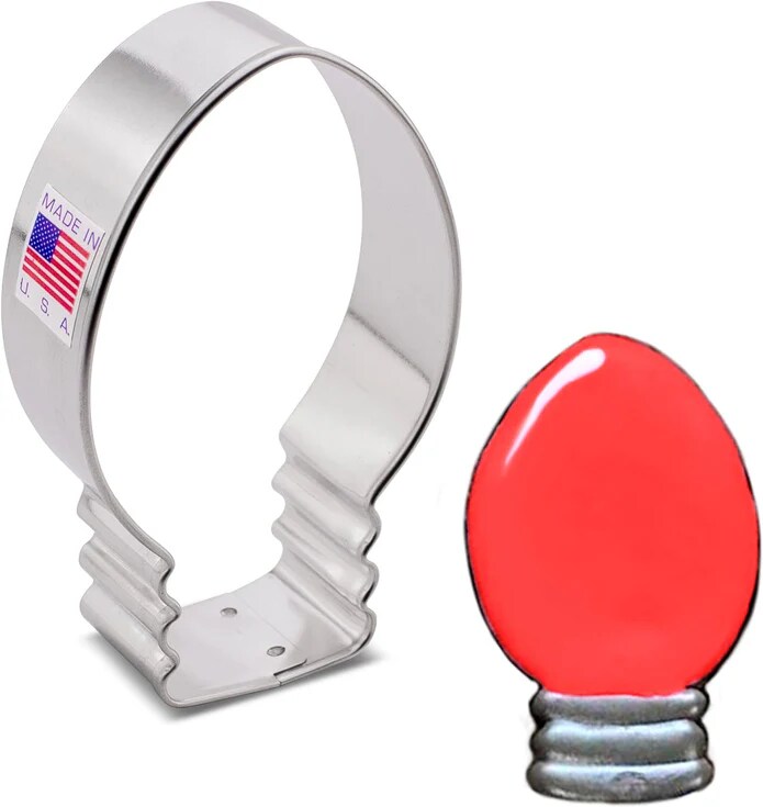 Ann Clark Christmas Lights and Light Bulb Cookie Cutter, 3.25&#x22;