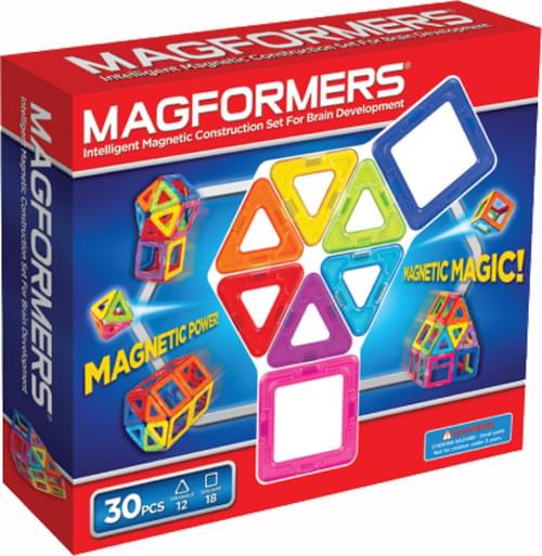 Magformers Rainbow 30 Piece Magnetic Construction Set, Color Magformers Rainbow 30 Piece Magnetic Construction Set, Color