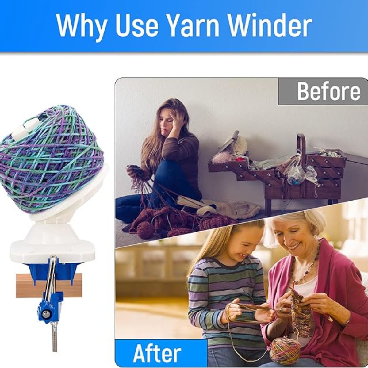 High-quality Yarn Ball Winder with Knitting Needles Set
