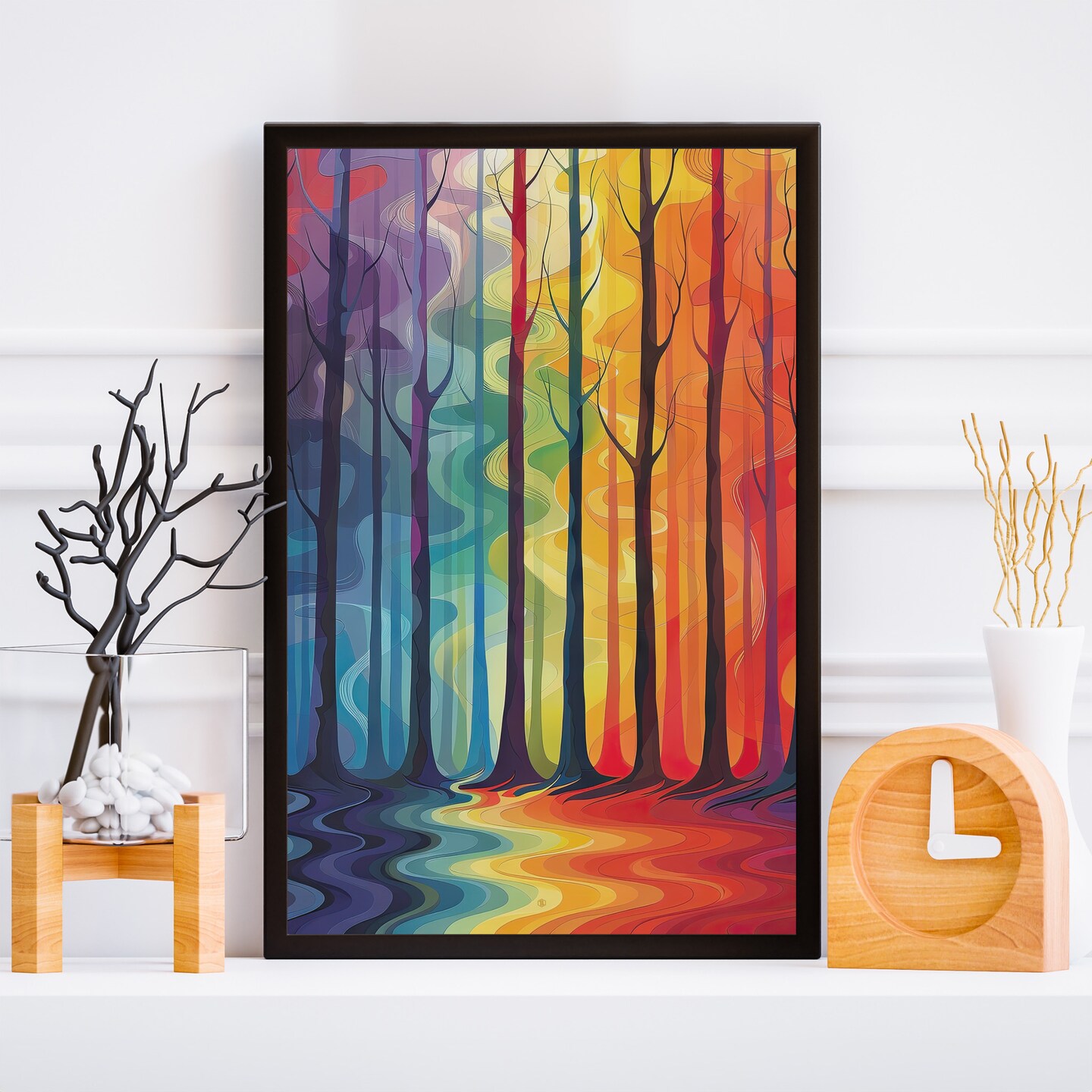 20250322 Abstract「春めく」 Modern Abstract Art, Office Poster, Home Decor | S42A35