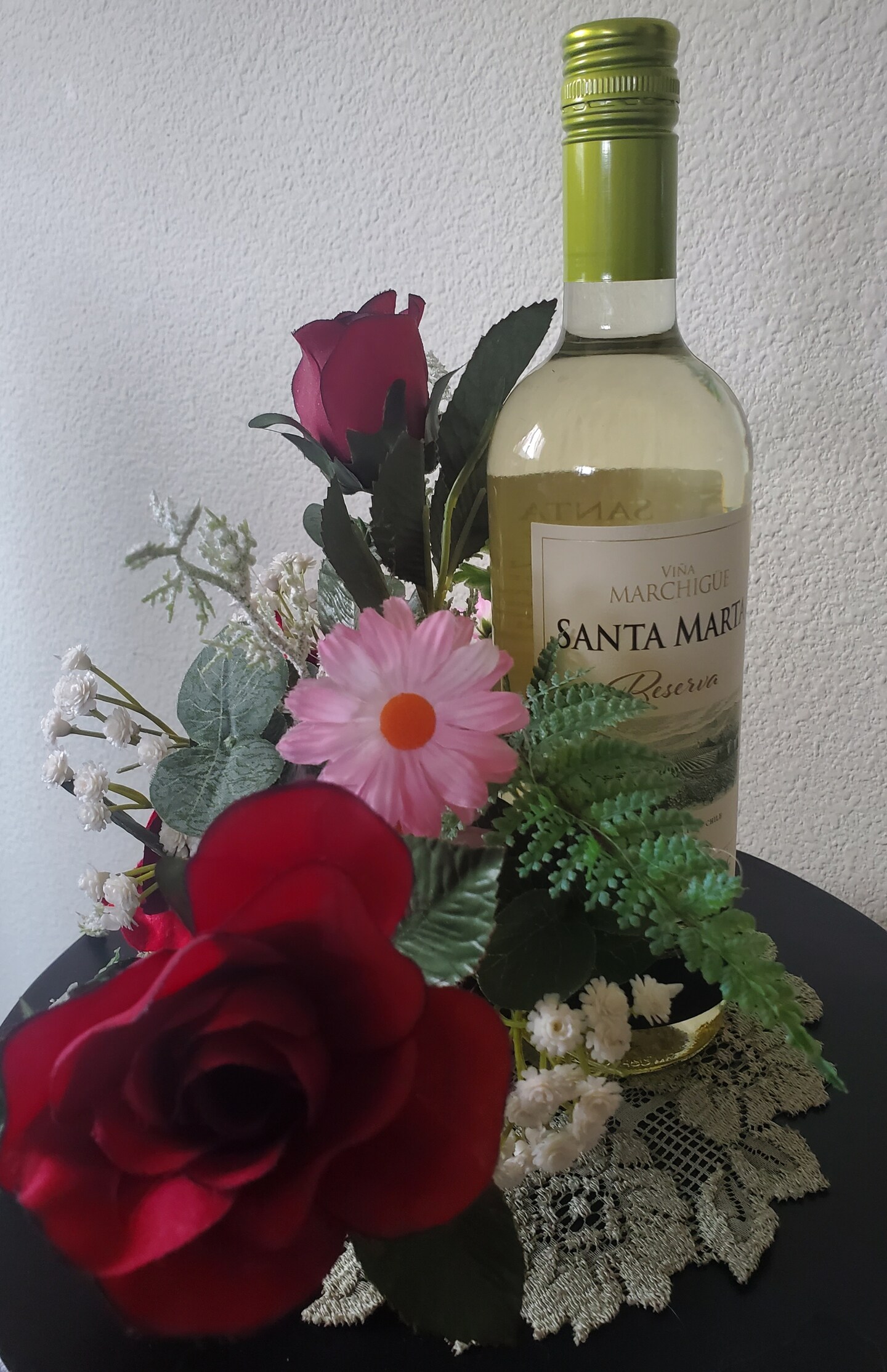 Wine Bottle Decor, Hostess Gift, on sale Candle Decoration, Wine Bottle Floral Bouquet, Mother's Day Arrangement, Wedding Centerpiece Ideas