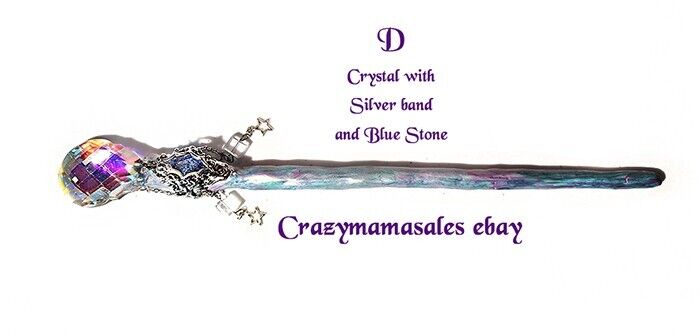 Handcrafted Blue Stone with Genuine Faceted Crystal and Cosplay Witch Magic  Wand | MakerPlace by Michaels