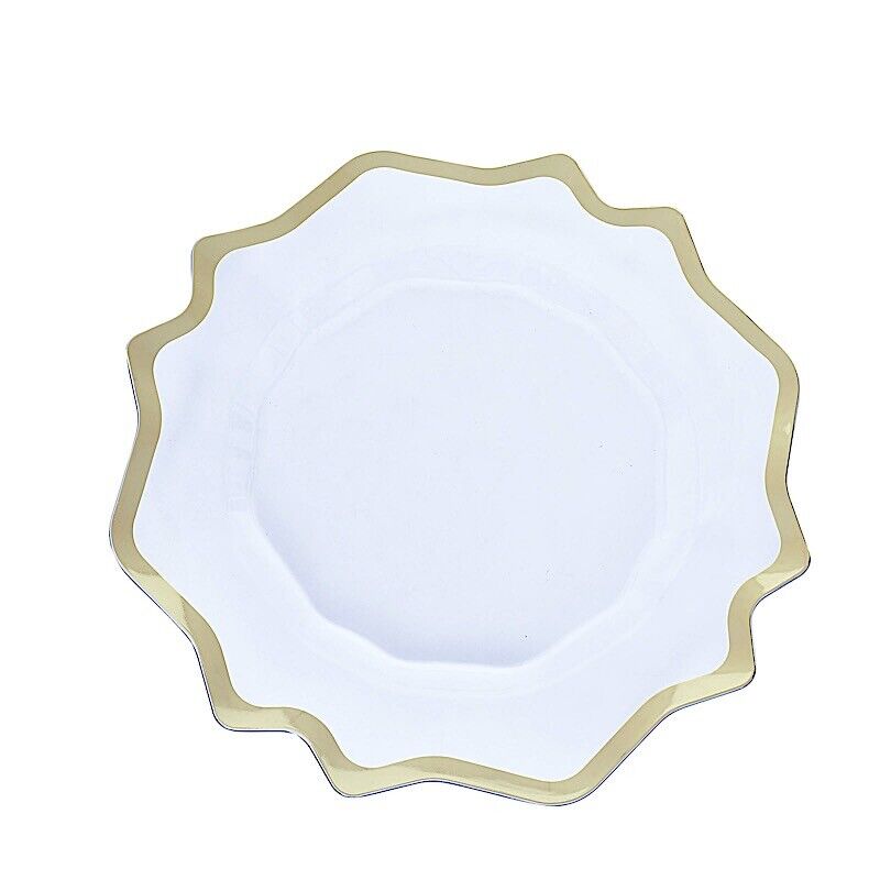 24 CLEAR GOLD 13&#x22; CHARGER PLATES