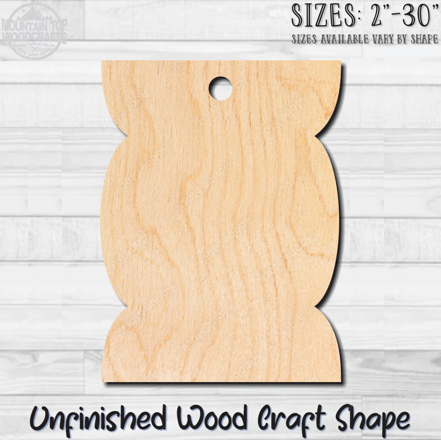 Gift Tag - Laser Cut Out Unfinished Wood Craft Shape TAG8 Gift Tag - Laser Cut Out Unfinished Wood Craft Shape TAG8