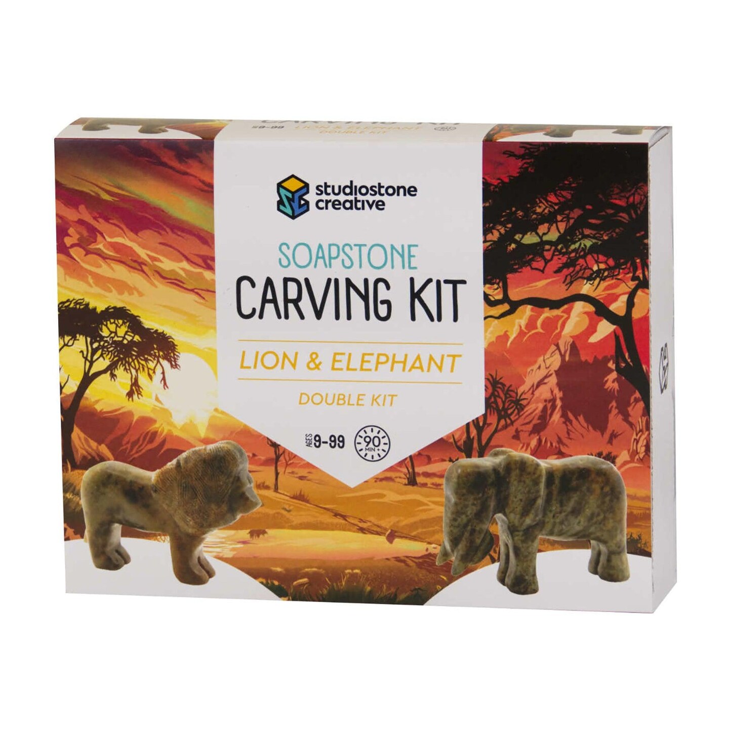 Mothers Day Gift - Lion &#x26; Elephant Double Carving Kit