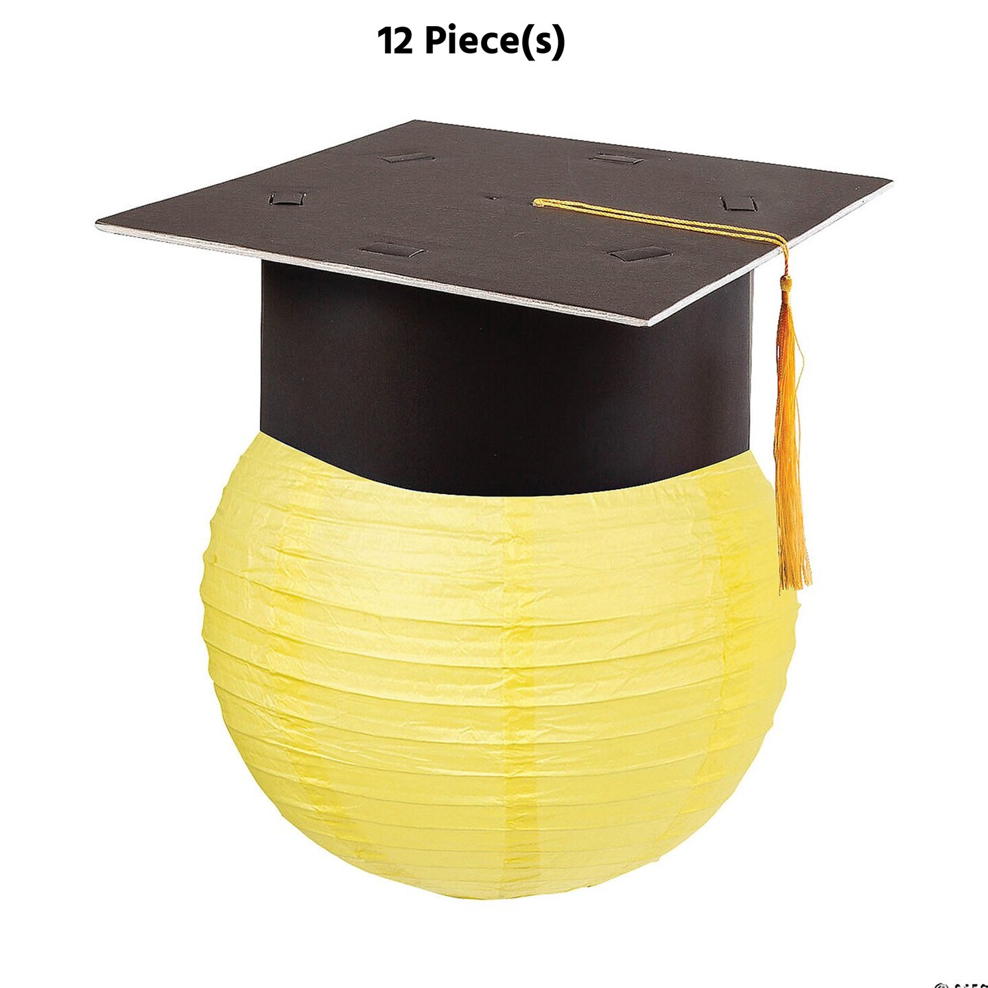 Hanging Paper Lantern with Graduation Cap Decorating Kit 12 Pc