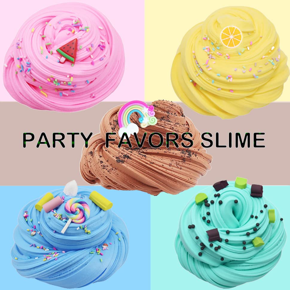 5 Pack Butter Slime Kit,Birthday Gifts for Kids,Party Favor for Girls &#x26; Boys,Non Sticky,Super Soft Sludge Toy
