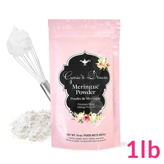 Genie&#x27;s Dream Premium Meringue Powder 16 oz. resealable poly pouch 1 pound
