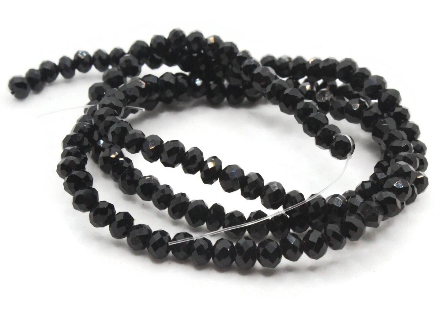 140 4mm x 3mm Mixed Metallic Color Glass Faceted Rondelle Beads