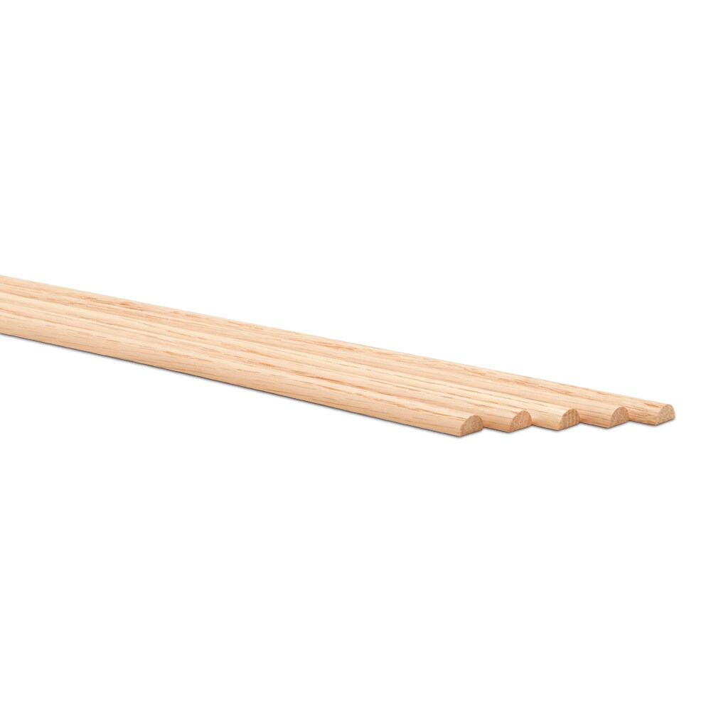 Split Oak Wood Dowel Rods 12&#x22; Long, Unfinished for DIY Refacing | Woodpeckers