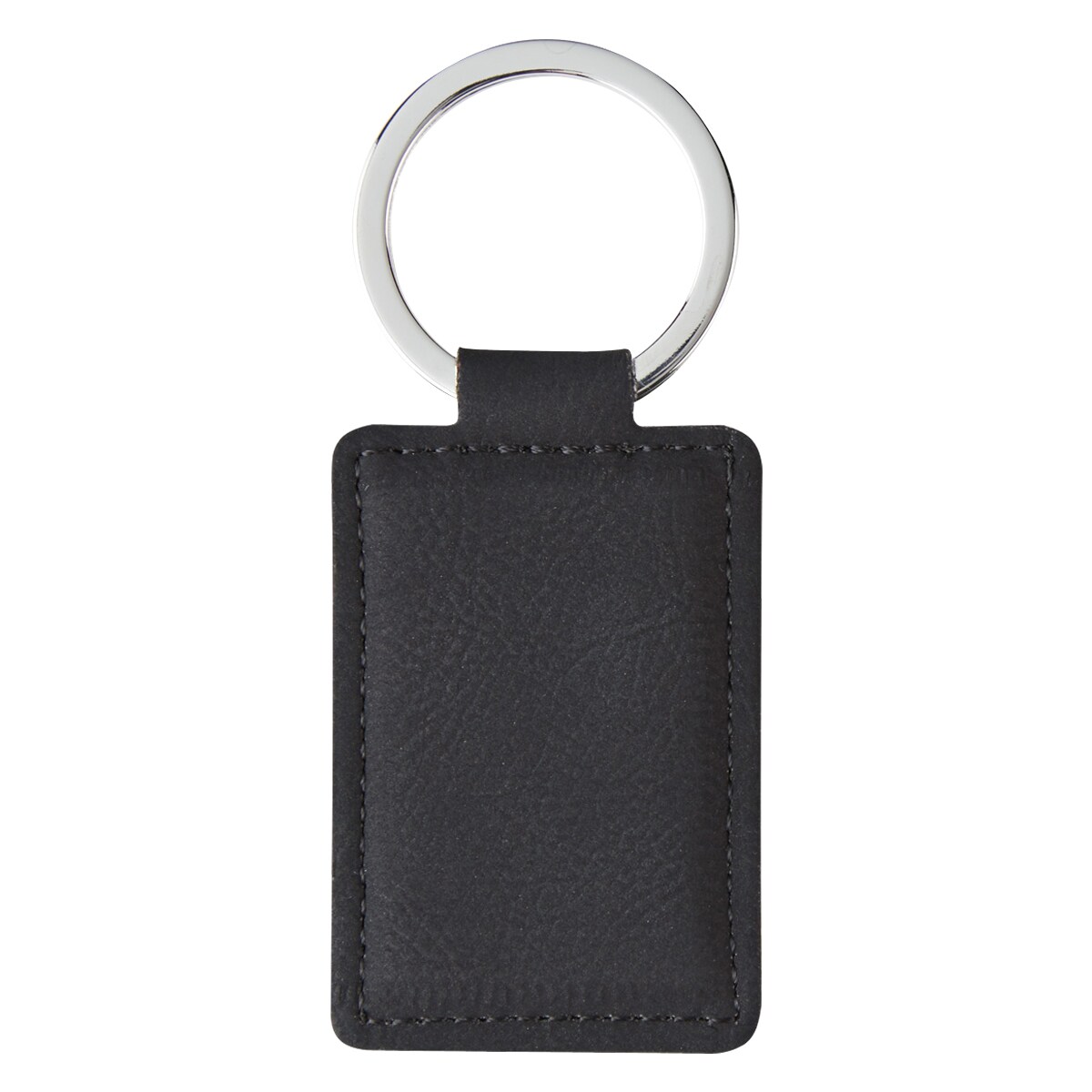 Black Faux Leather Keychains - 12 Pc.
