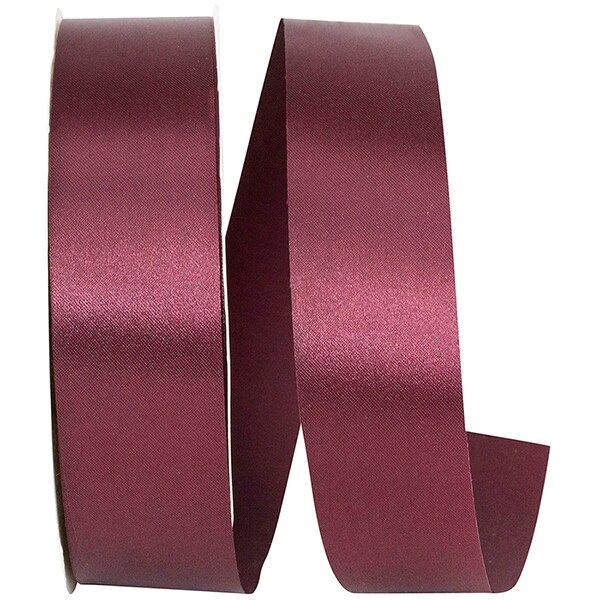Florist Ribbons --- 1 &#x215C; inch x 100 yards --- Satin / Acetate Supreme Cooler Ribbon -- Burgundy Color