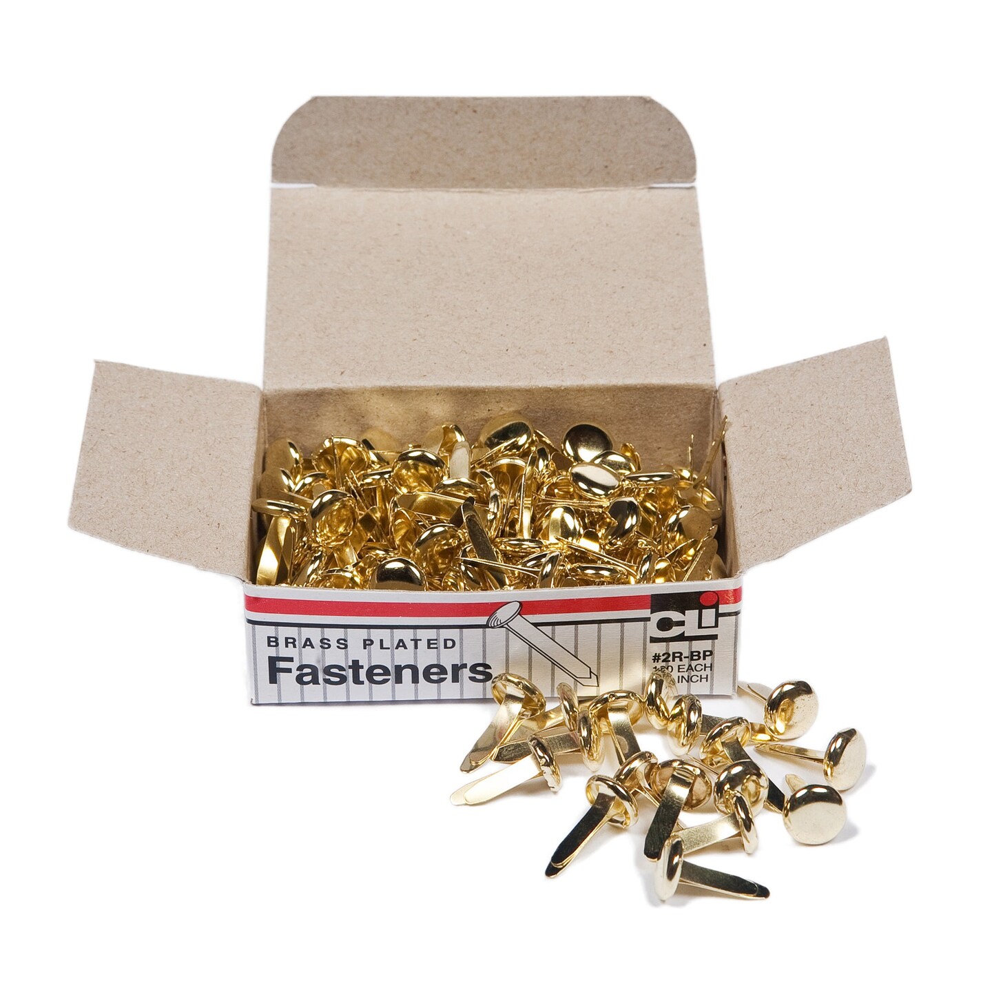 Paper Fasteners, 1/2&#x22;, 100 Per Pack, 20 Packs