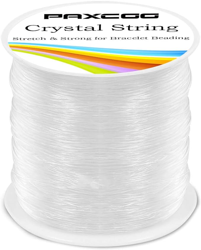 0.8mm Elastic String, Stretchy Bracelet String Crystal String Bead Cord for Bracelet, Beading and Jewelry Making (120m)