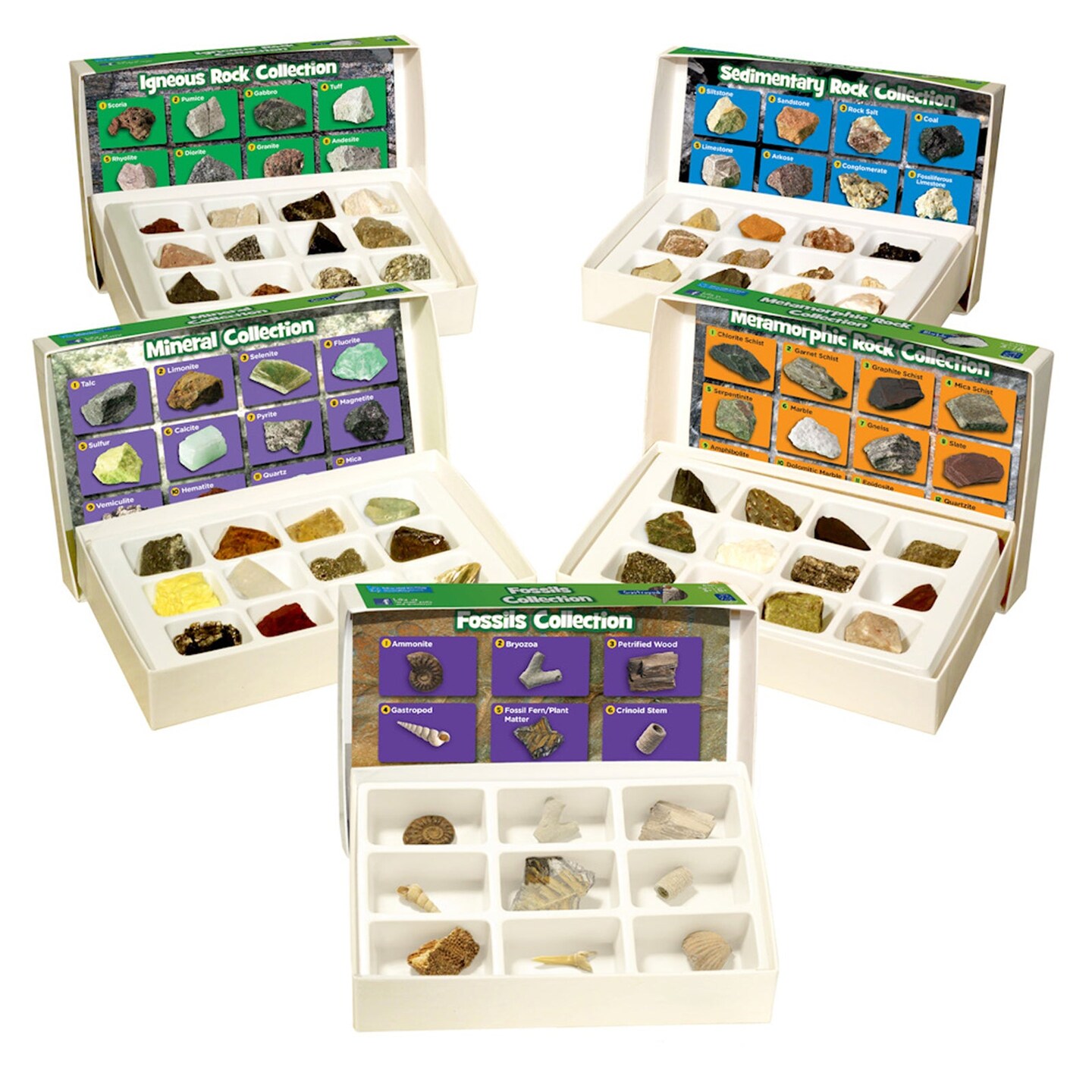 GeoSafari&#xAE; Complete Rock, Mineral, &#x26; Fossil Collections, Set of 57